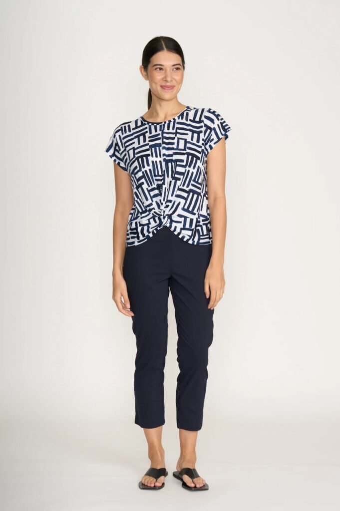 Foil Fuss Free Capri True Navy
