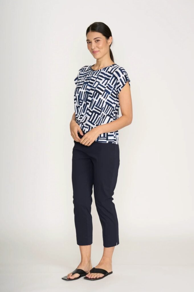 Foil Fuss Free Capri True Navy